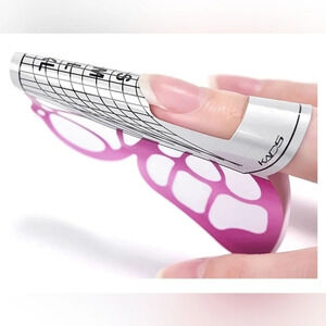 Butterfly-shape Self Adhesive Gel Nail Extension  Nail Forms for Acrylic Nails